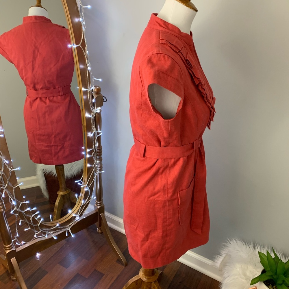 Anthro’s Tabitha Belted Ruffle Button Jacket - image 8